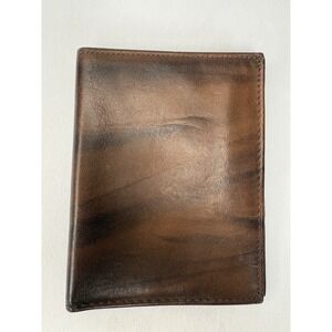 Vintage Men's Amity Bi Fold Billfold Brown Cowhide Leather Wallet New